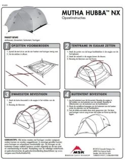MSR Mutha Hubba NX / 3 Persoons Tent Groen -Kampeerwereld 34240 msr mutha hubba nx 3 persoons tent green
