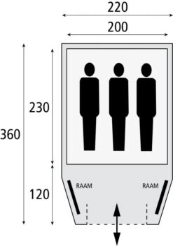 Bardani Stelvio 220 / 2 Persoons Tent Grijs -Kampeerwereld 58498 bardani bardani stelvio 220 bijzettent