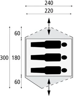 Bardani Stratos 240 / 3 Persoons Tent Grijs -Kampeerwereld 58501 bardani bardani stratos 240 bijzettent