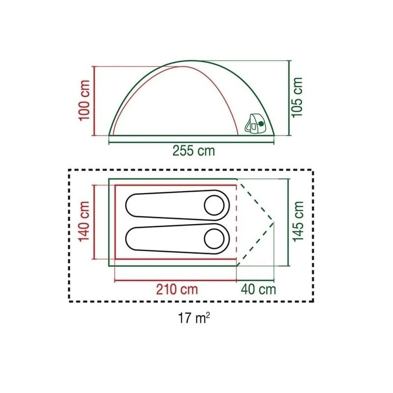 Coleman Kobuk Valley 2 / 2 Persoons Tent - Groen 3 Coleman Kobuk Valley 2 / 2 Persoons Tent - Groen - Afbeelding 3