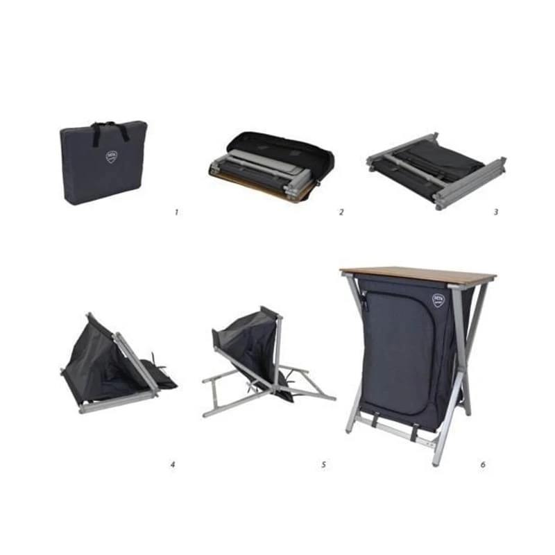 Defa Easy Folding Bamboe 75 X 49 X82 Campingkast 2 Defa Easy Folding Bamboe 75 X 49 X82 Campingkast - Afbeelding 2