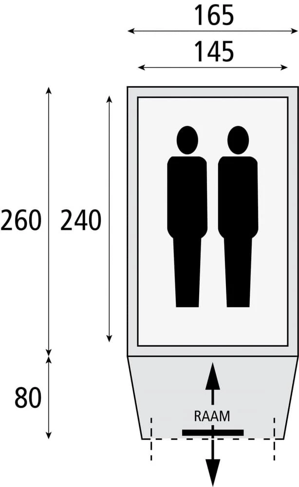 Safarica Hurricane M Pop Up - 2 Persoons Tent Grijs 2 Safarica Hurricane M Pop Up - 2 Persoons Tent Grijs - Afbeelding 2