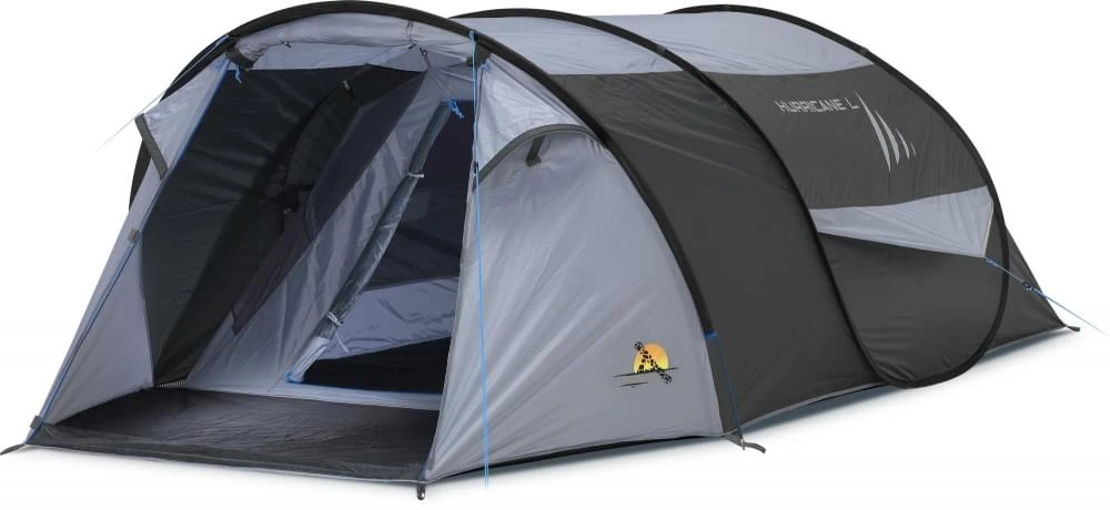 Safarica Hurricane L Pop Up - 3 Persoons Tent Grijs 1 Safarica Hurricane L Pop Up - 3 Persoons Tent Grijs