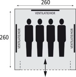 Safarica Sioux 260 - 4 Persoons Tent Grijs -Kampeerwereld 74818 safarica sioux 260 4 persoons tent
