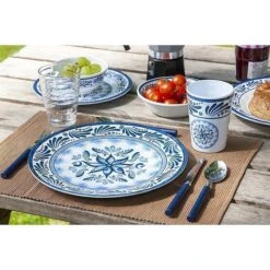 Bo-Camp Melamine Servies Old Dutch 16-delig -Kampeerwereld 76887 bo camp bc servies old dutch 16dlg melamine