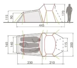 Vaude Chapel L XT 3P / 3 Persoons Tent Groen -Kampeerwereld 78563 vaude chapel l xt 3p 3 persoons tent