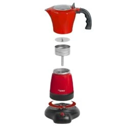 Bestron Elektrische Espressomaker Rood -Kampeerwereld 79586 bestron espresso apparaat 480w 300ml rood