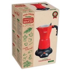 Bestron Elektrische Espressomaker Rood -Kampeerwereld 79587 bestron espresso apparaat 480w 300ml rood