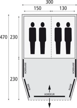 Bardani AirWave 300 - 4 Persoons Opblaastent Grijs 13 Bardani AirWave 300 - 4 Persoons Opblaastent Grijs -Kampeerwereld 80340 bardani airwave 300 4 persoons opblaastent