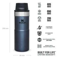 Stanley The Trigger-Action Travel Mug 0,35L Blauw -Kampeerwereld 82056 stanley the trigger action travel mug 035l