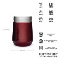 Stanley The Everyday GO Tumbler 0,3L Rood -Kampeerwereld 82141 stanley the everyday go tumbler 03l