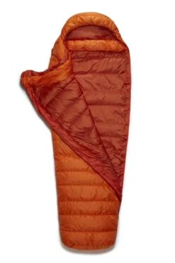 RAB Ascent 300 Long Mummy Slaapzak Dons Oranje -Kampeerwereld 83857 rab ascent 300 long mummy slaapzak dons