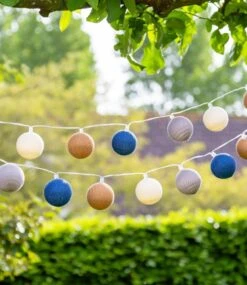 Cotton Ball Lights Outdoor Glamping Extension Kit Blauw -Kampeerwereld 85973 cotton ball lights outdoor glamping extension kit