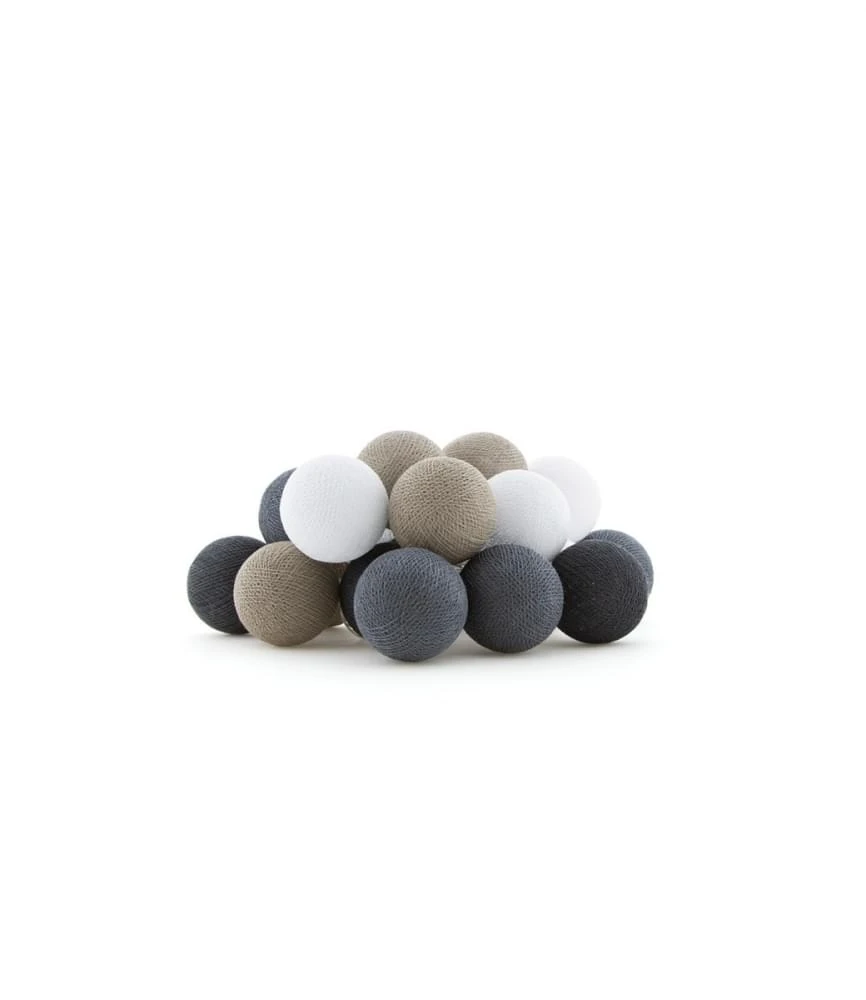 Cotton Ball Lights Outdoor Glamping Extension Kit Grijs 1 Cotton Ball Lights Outdoor Glamping Extension Kit Grijs