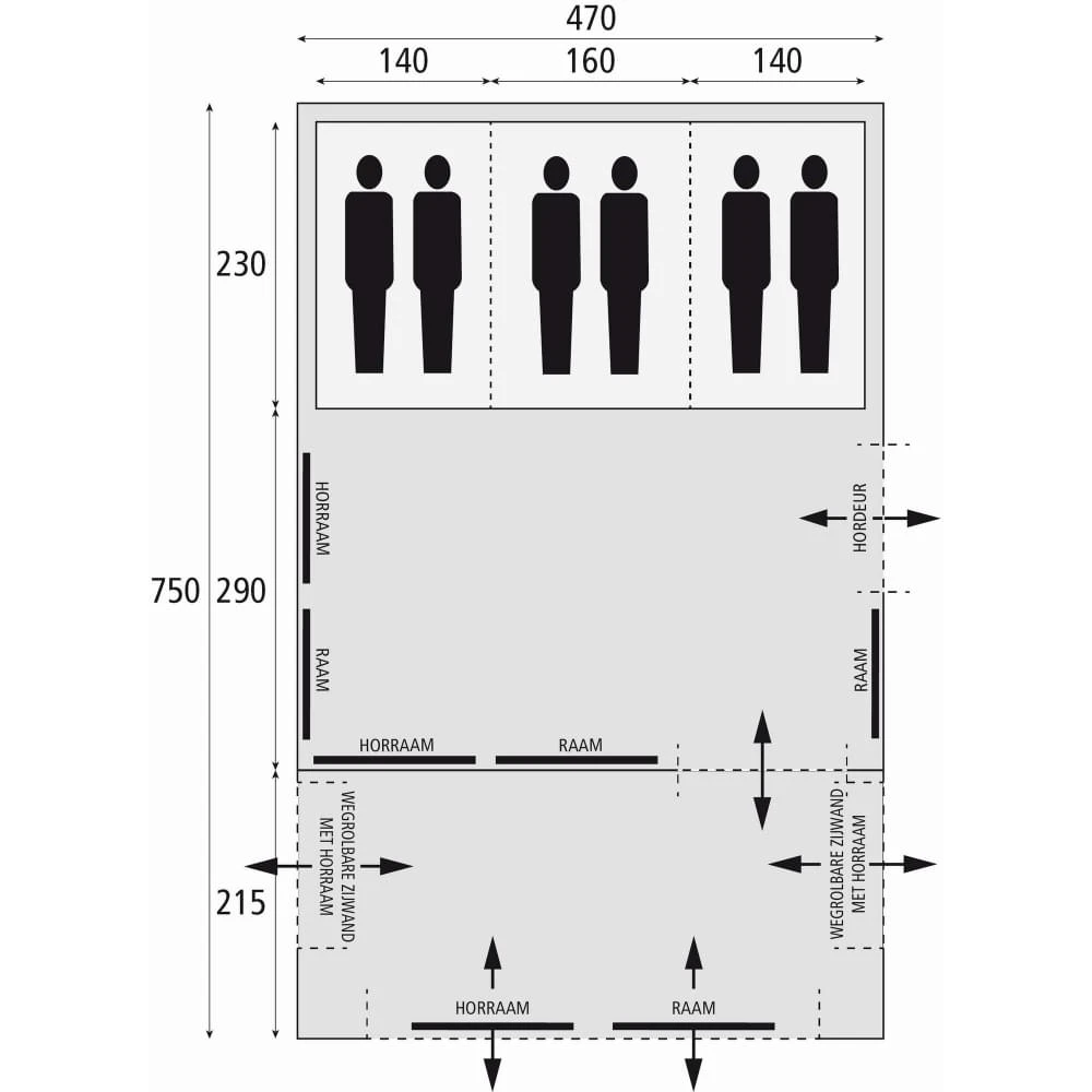 Bardani AirSpace 470 TC AIR - 6 Persoons Opblaastent 2 Bardani AirSpace 470 TC AIR - 6 Persoons Opblaastent - Afbeelding 2