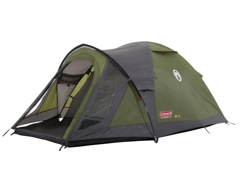 Coleman Darwin 3 Plus / 3 Persoons Tent - Groen 1 Coleman Darwin 3 Plus / 3 Persoons Tent - Groen
