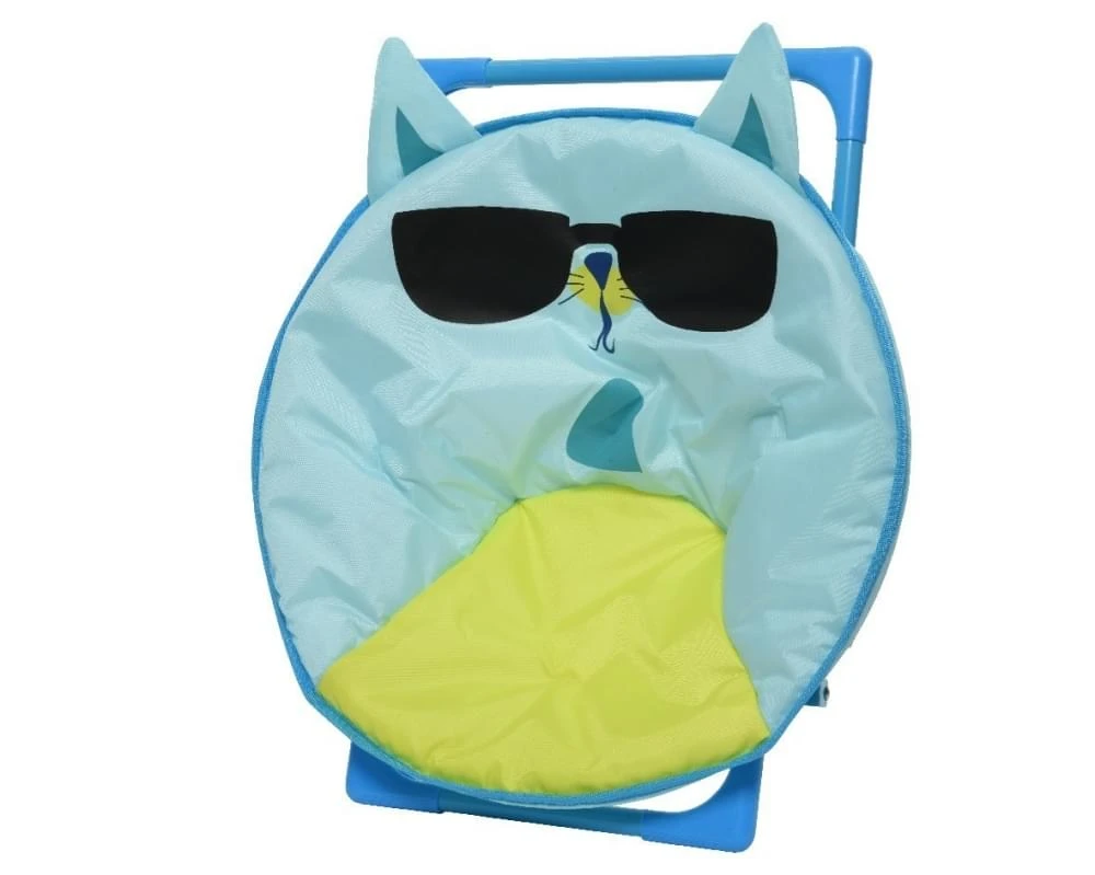Decoris Poes Kinderstoel Blauw 2 Decoris Poes Kinderstoel Blauw - Afbeelding 2