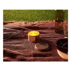 Bolsius Reisverpakking Citronella Kaars In Blik -Kampeerwereld 90669 bolsius reisverpakking citronella kaars in blik