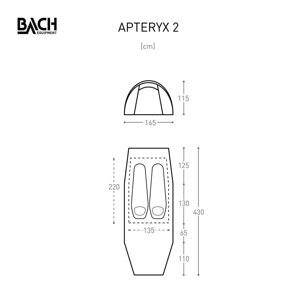 Bach Apteryx 2 / 2 Persoons Tent Donkergroen 5 Bach Apteryx 2 / 2 Persoons Tent Donkergroen - Afbeelding 5
