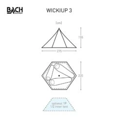 Bach Wickiup 3 / 3 Persoons Tent Donkergroen -Kampeerwereld 96101 bach wickiup 3 3 persoons tent