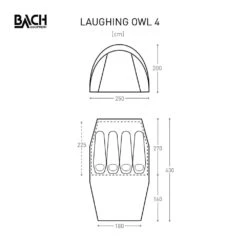 Bach Laughing Owl 4 / 4 Persoons Tent Donkergroen -Kampeerwereld 96140 bach laughing owl 4 4 persoons tent