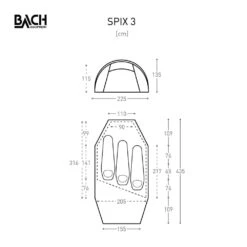 Bach Spix 3 / 3 Persoons Tent Oranje -Kampeerwereld 96155 bach spix 3 3 persoons tent