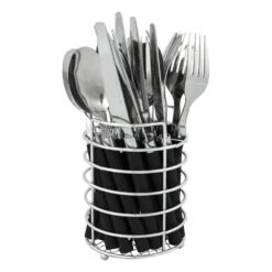 Bo-Camp Bestekset In Mandje Zwart