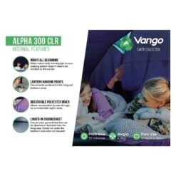 Vango Alpha 300 CLR / 3 Persoons Tent Blauw -Kampeerwereld 96959 vango alpha 300 clr 3 persoons tent