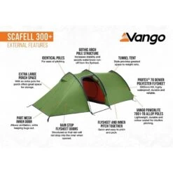 Vango Scafell 300 Plus / 3 Persoons Tunneltent -Kampeerwereld 98624 vango scafell 300 plus