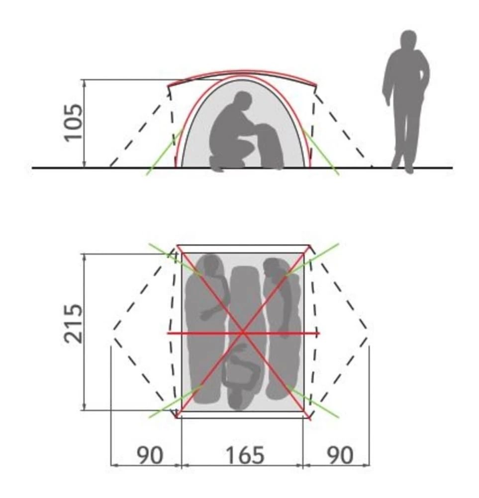 Vaude Campo 3P / 3 Persoons Tent Oranje 2 Vaude Campo 3P / 3 Persoons Tent Oranje - Afbeelding 2